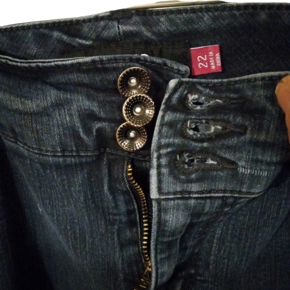 Torrid Jeggings Skinny 3 Vertical Button/Zip Straight Leg Plus Sz. Casual Sz. 22 - Picture 7 of 14